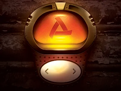 calescent archetype dark glowing hot interface orange red sleek yellow