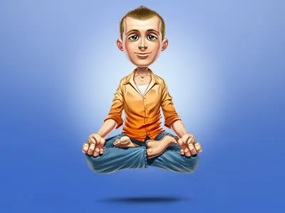 Arek. art character illustration lotus monk
