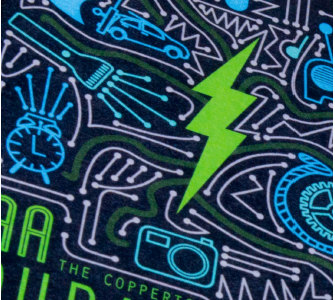 Package Redesign Duracell Batteries alarm clock batteries camera energy flash light gear icons lightning bolt lime green line lines matt lehman navy blue photography power teal white wires