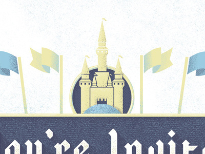 Disneyland Invites disney flag invitation invite texture wedding