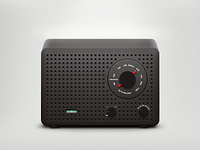 Radio am design fm knob minimalistic radio volume