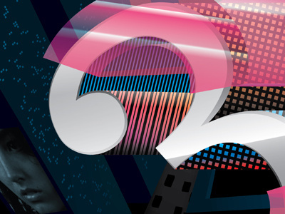 The Number 3: Blade Runner Style blade runner futuristic glassy illustration inspiration typography vector