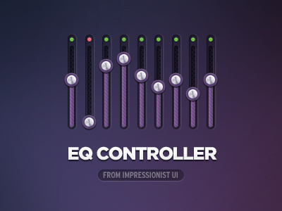 Elegant EQ Controller PSD Freebie eq freebie impressionist psd track ui ui kit