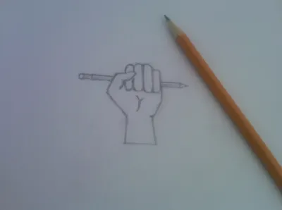 D.O.D. design fist illustration logo owdesignz pencil power sketch