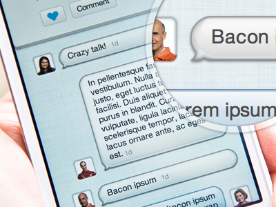 Comments & Replying app bubble comments mobile replies speech ui