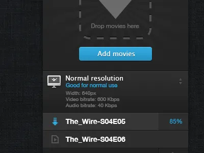 VLC Streamer OSX Helper application design mac app menu bar ui design