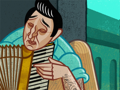 Accordian accordion illustration tattoo