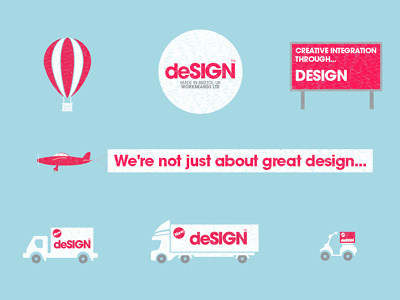 deSIGN iconset for animation agency blue clean design icons iconset illustration red simple vector