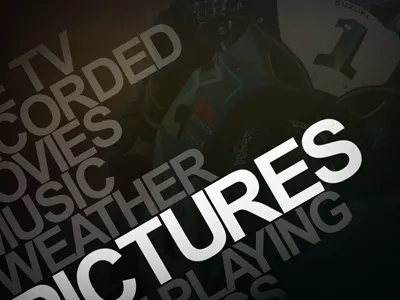 Menu film media center music player tv ui