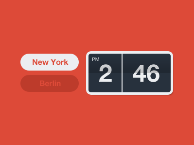 Afternoon in New York berlin clock flat flip layervault new york time