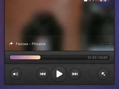 Music player freebie media music psd widget