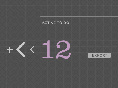 Todo Counter colour dark grid pattern solo