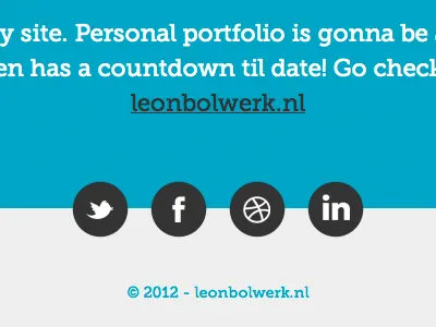 Teaser portfolio 2012 clean countdown diet minimal portfolio teaser tweet v2 website