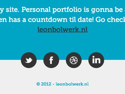 Teaser portfolio 2012 clean countdown diet minimal portfolio teaser tweet v2 website