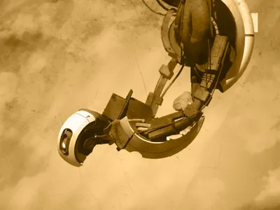 Portal Poster 2 glados orange portal poster valve