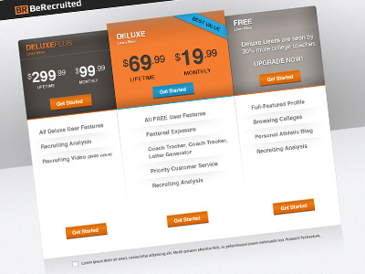 Pricing Options pricing ui upgrade website