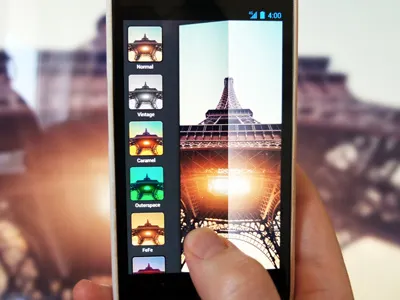 Foldstagram android eiffel fold icecream ics instagram paris photo trend