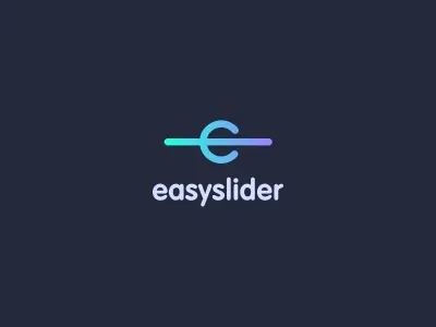 Easyslider colors e easy easyslider identity logo mark slider symbol