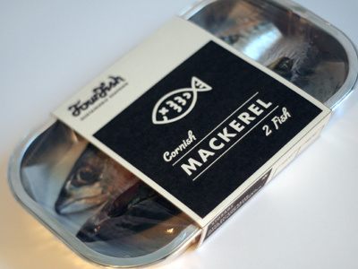 Four Fish Mackerel brand fish four mackerel packaging seafood sustainable typography