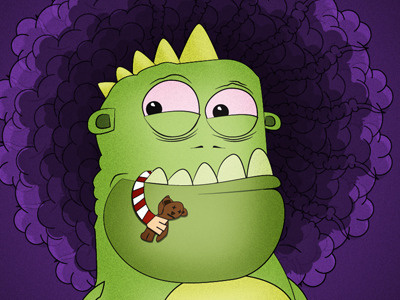Yum album art design illustration monster music