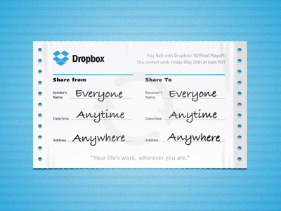 Dropbox can dribbble dropbox form playoff