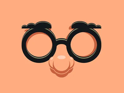 Fun Glasses comedy dork humor illustration nose party