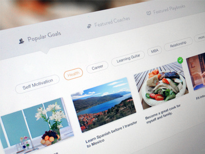 Feature Tabs coaches focus lab icons interface web design