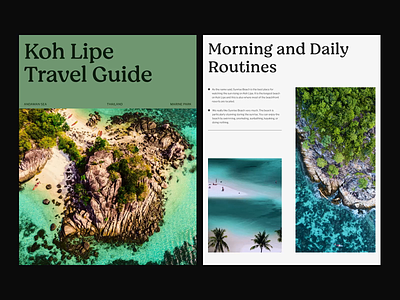 Koh Lipe - Travel Guide branding design guide minimal tourist travel ui ux web design