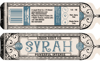 LIQUID SHOT CO. Syrah Wine Design airline boozer design drink illustration rhyme wine