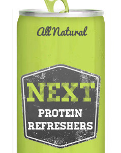 Protein Refreshers 2 all natural bubbles can drink juice lemon lime next packaging protein soda sparkling