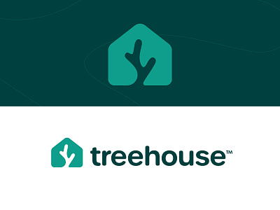 Treehouse London - Logo Redesign brand identity design branding creative logo home hotel house logo redesign logo symbol london nature negative space tree treehouse visual identity design