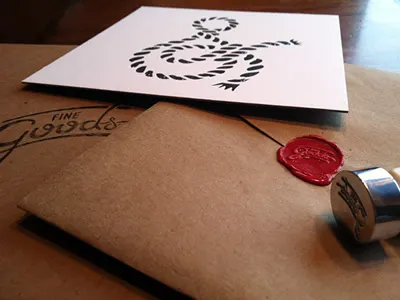 Ropersand Packaging ampersand letterpress seal wax
