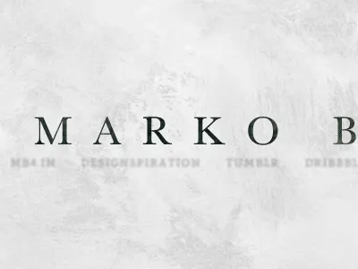 Shot #579035 about bajlovic baskerville black landing landing page marko museo personal portfolio simple website white