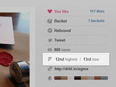 Vanity Flair 1.0 dribbble improvement project
