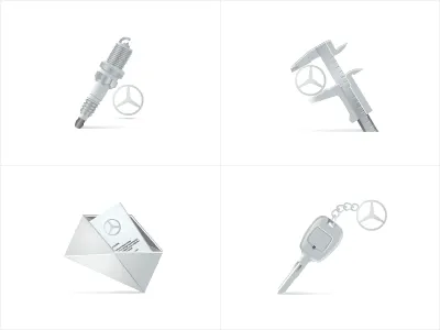 Service center icons center icons mercedes service
