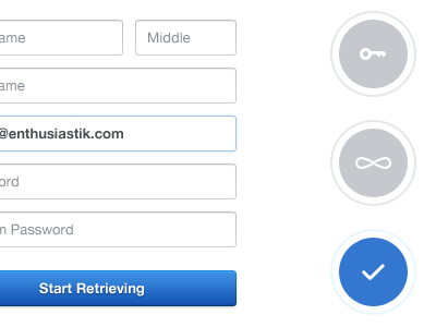 ∞ blue clean design ui ux