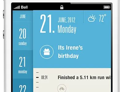 Anchor Calendar App anchor calendar ios iphone journal ui
