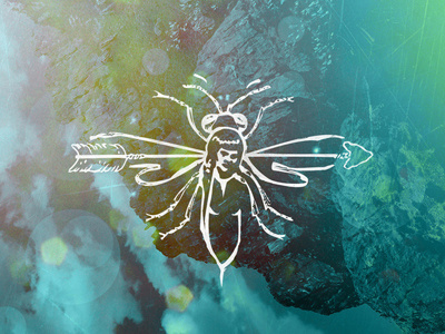 Let it fly away illustration illustrator lens flare mountain native photoshop wall art