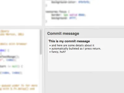 [mov] Auto Bullet Commit Message commit forms git interactive ui ux