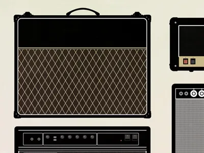 Classic Amp poster 1.6 colour... amps illustration