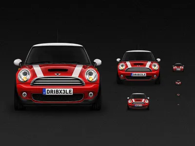 MINI Cooper Icon sizes car icon illustration mini mini cooper outline vector