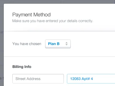 Ȕ blue clean design fields grey input interface popup ui user interface ux