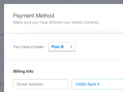 Ȕ blue clean design fields grey input interface popup ui user interface ux
