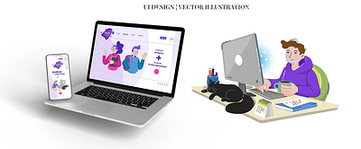 UI Design and Vector Illustration design graphic design illustration modern design modern illustration ui vector illustration