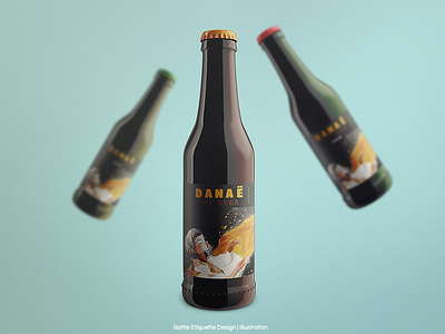 Danae: The Beer Bootle Design & Illustration bottle design branding graphic design illustration modern illustration packaging