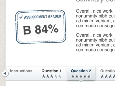 Graded Test application design ui webapp website