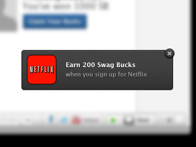 Swagbucks Notifications modal notification swag bucks swagbucks
