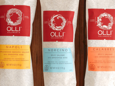 Olli Packaging food labels salame