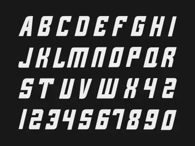 Custom Typeface font letters numbers sports type typeface typography