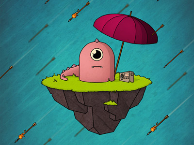 Lonely Island illustration island monster